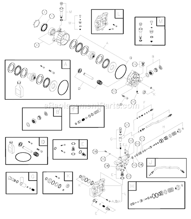 Page A Diagram and Parts List for 1903-0  Briggs and Stratton Pressure Washer
